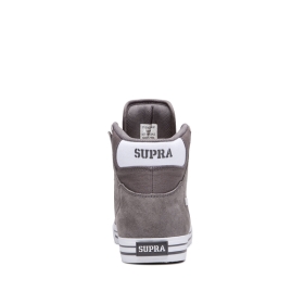 Supra Mens VAIDER High Top Shoes Charcoal/white | US-80993